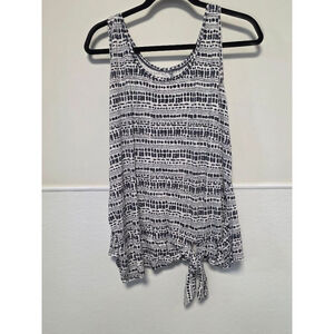 Women's‎ Lane Bryant White Black Patterned Tank Top Plus Size 18